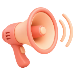 Graphic with a megaphone